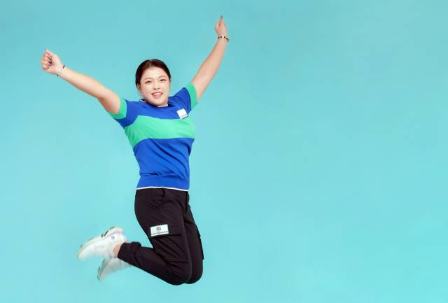 새로운 도약을 바라며 점프를 하고 있는 장하나. 사진=유영호