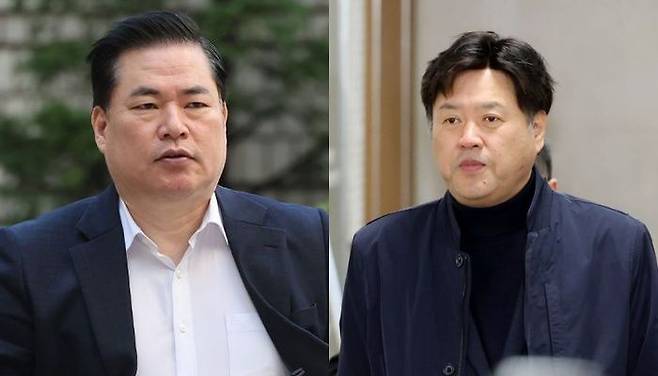 유동규 전 성남도시개발공사 기획본부장(왼쪽)과 김용 전 민주연구원 부원장(오른쪽).ⓒ연합뉴스, 뉴시스