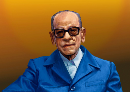 이집트계 캐나다인 화가 Essam Azouz가 그린 나지브 마흐푸즈 초상화. 소설 ‘우리 동네 아이들’은 그의 최고 문제작이자 대표작입니다. [Essam Azouz]