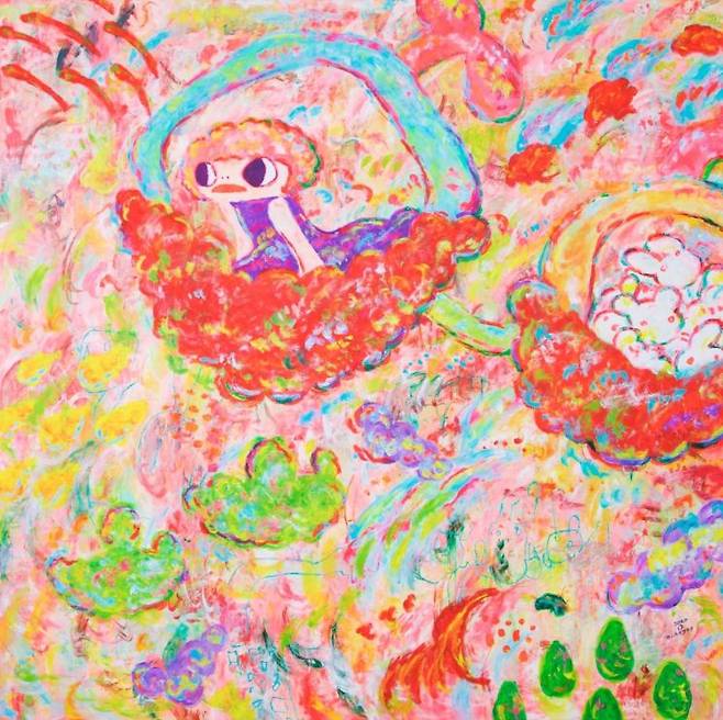 아야코 록카쿠 '무제', 2020, 130 x 130 cm. [사진제공 = 씨씨오씨]