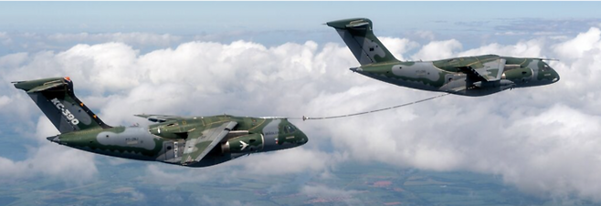 C-390 대형수송기 비행 장면. [엠브라에르 웹사이트 갈무리]