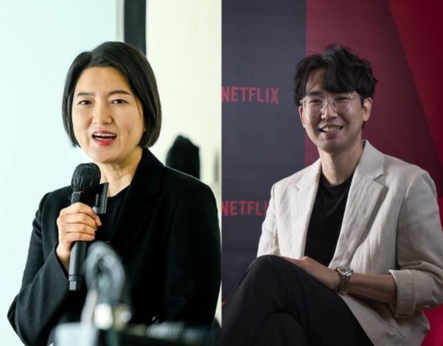 채널A 이진민 제작본부장과 넷플릭스 예능 총괄 유기환 디렉트가 지난 봄 기자간담회에서 비연예인 출연자 검증에 대해 이야기했다. /채널A, 넷플릭스