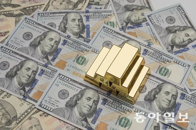 사상 최고치 찍고 급락한 금값. 게티이미지