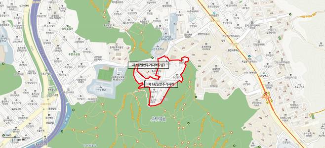 서대문구 홍제동 322 일원 모아타운 대상지[자료=서울시 제공]