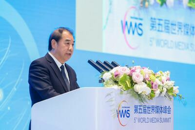 Meng Zhenping, Chairman of China Southern Power Grid Co.,Ltd, delivered a speech at the think tank report release ceremony & seminar on December 3, 2023. Photo courtesy of the event organizer (PRNewsfoto/Xinhuanet North America)