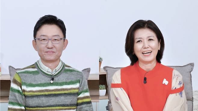 KBS 2TV ‘옥탑방의 문제아들’에 출연한 손범수(왼쪽), 진양혜. KBS 2TV 제공.