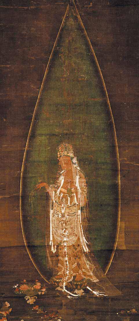 혜허, '관음보살도(양류보살도)', 144x62.6cm, 고려 1300년대 초. 일본 센소지 소장