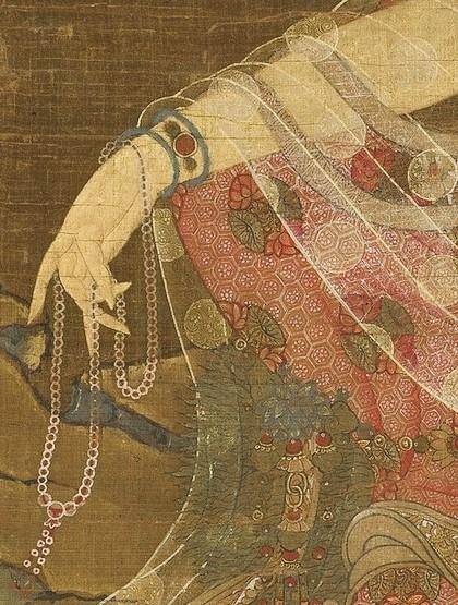 서구방, '수월관음도' 일부.,1323. 일본 센오쿠 하쿠코칸 소장