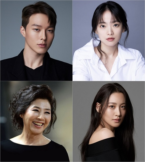 왼쪽부터 시계방향으로 장기용, 천우희, 수현, 고두심. 각 소속사 갈무리