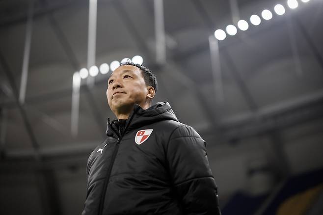 부산아시아드경기장/ K리그 승강플레이오프/ 승강PO1/ 1차전/ 부산아이파크 vs 수원FC/ 부산 박진섭 감독/ 사진 김재훈