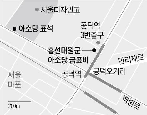 흥선대원군 아소당 금표비