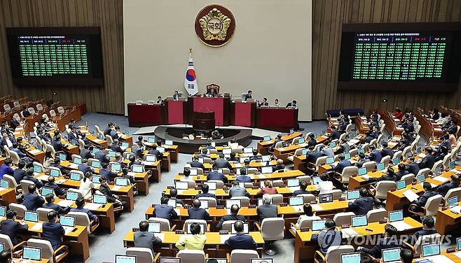 국회 본회의 [연합뉴스 자료사진]