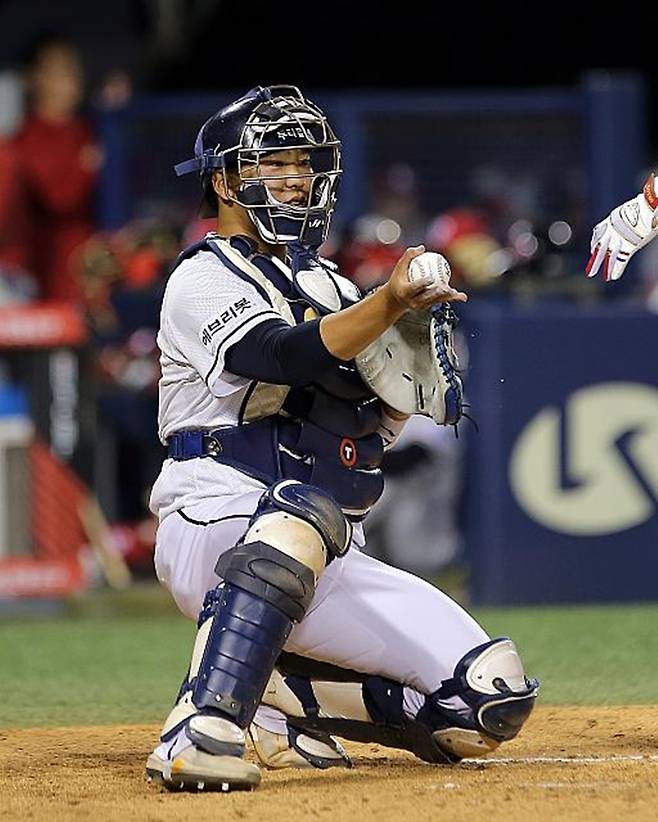 ▲ 두산 베어스 포수 박유연.ⓒ두산 베어스