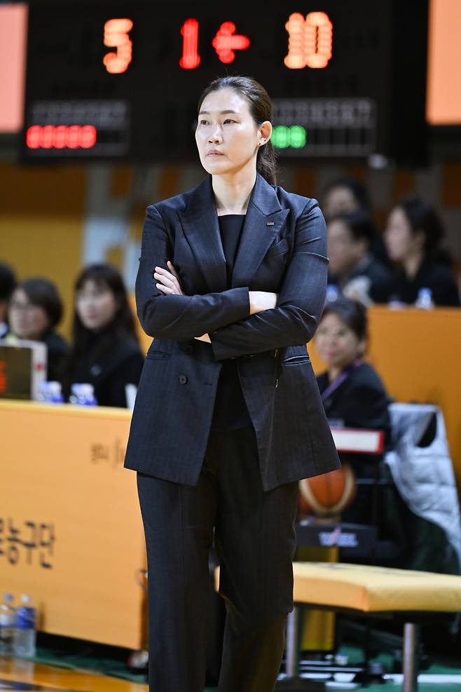 박정은 부산 BNK 감독. 사진=WKBL 제공