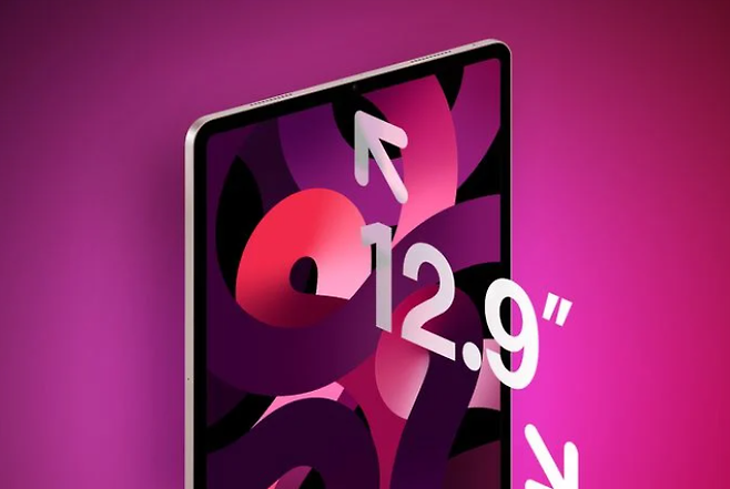 아이패드 에어 12.9인치 모델 렌더링 이미지. 맥루머스