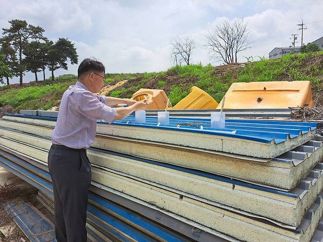 동탄농장 단·차열 페인트 시공 모습 / 출처=이유씨엔씨