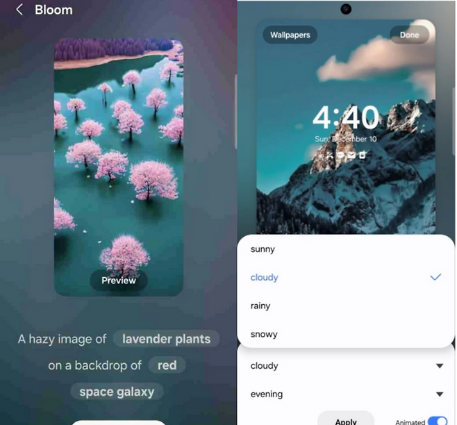 갤럭시 S24에 기본 탑재될 원 UI 6.1의 인공지능(AI) 배경화면 생성 기능 [출처 = 샘모바일]