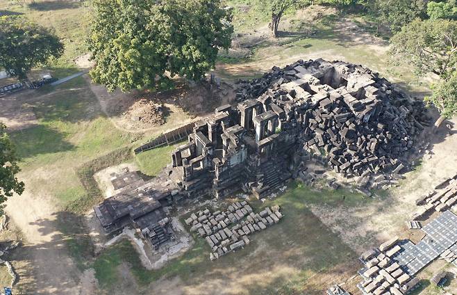 라오스 참파삭 문화지역의 홍낭시다 사원. [한국문화재재단 제공]