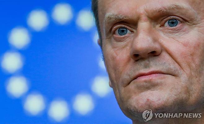 '총선 승리' 야권연합 이끈 도날트 투스크 [로이터 연합뉴스 자료사진. 재판매 및 DB 금지]