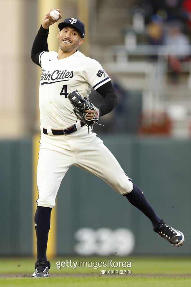 지난해 12월 샌프란시스코와 13년 계약에 합의했으나 메디컬 테스트를 통과하지 못한 카를로스 코레아. 코레아는 이후 미네소타 잔류를 선택했다. 게티이미지