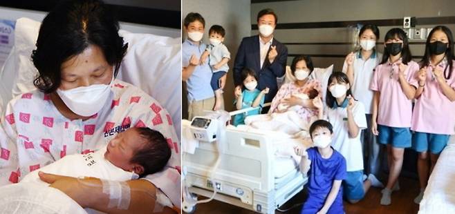 '9남매 다둥이 산모' 강민정씨. 의왕시 제공