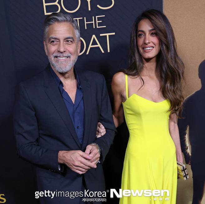 왼쪽부터 조지 클루니, 아말 클루니