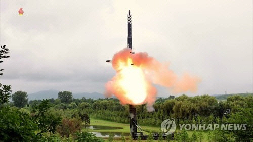 북, 동해상으로 ICBM 발사…한미 '핵작전 연습' 합의 반발[조선중앙TV 화면. 연합뉴스]