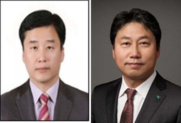 배성완 하나손보 신임 대표 후보(왼쪽)와 정해성 하나대체자산투자자산운용 신임 대표 후보(사진제공=하나금융그룹)