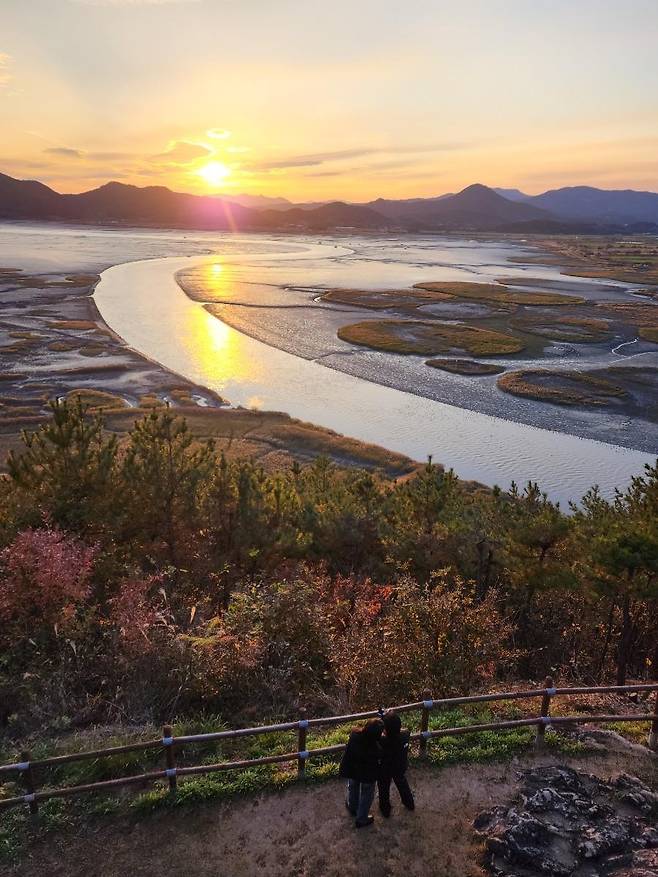 용산전망대 석양 [사진/성연재 기자]