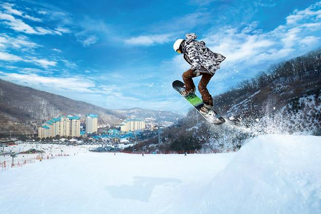 곤지암리조트 스키장에서 스노보드를 즐기는 모습 (사진=곤지암리조트)