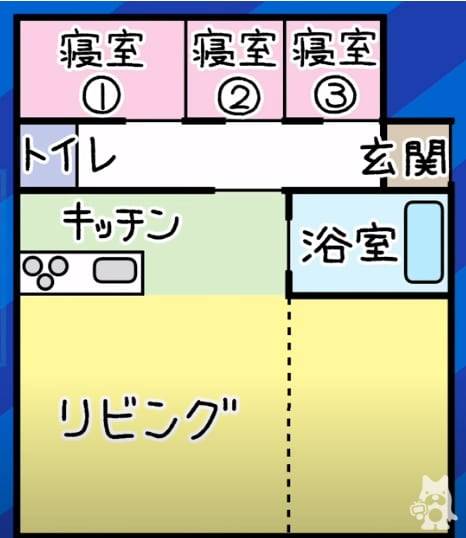 와타나베의 아내 3명은 각각 독립된 공간에서 생활한다./아베마TV