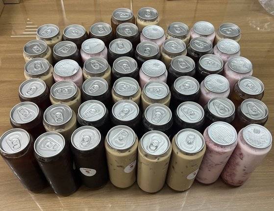 A씨가 경기 광주소방서에 보낸 음료와 간식들. 경기 광주소방서