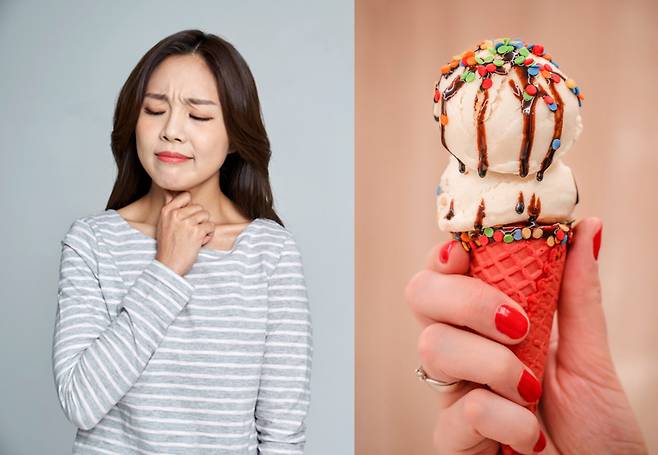 아플 때 아이스크림은 증상을 더 악화시킬 것 같지만 다 그렇지는 않다. 아이스크림이 의외로 염증을 완화시키는데 도움을 주기도 한다. [사진=게티이미지뱅크]