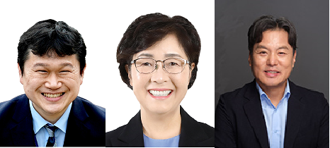 김의성, 박영미, 김비오 예비후보. 중앙선거관리위원회