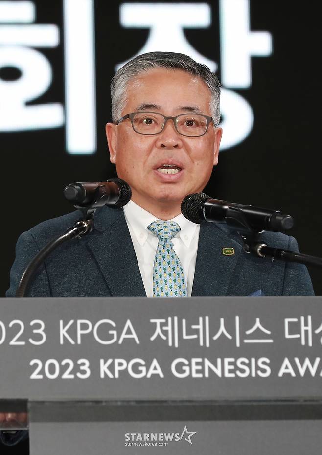 인사말하는 김원섭 KPGA 19대 신임 회장[★포토]