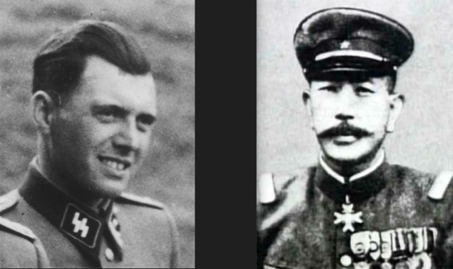 ▲ 아우슈비츠에서 쌍둥이들을 생체실험했던 ‘죽음의 천사’ 요제프 멩겔레 대위(왼쪽), 적어도 3000명을 생체실험으로 죽인 731부대장 이시이 시로 중장. 이들은 '악마의 의사'라는 공통점을 지녔다.