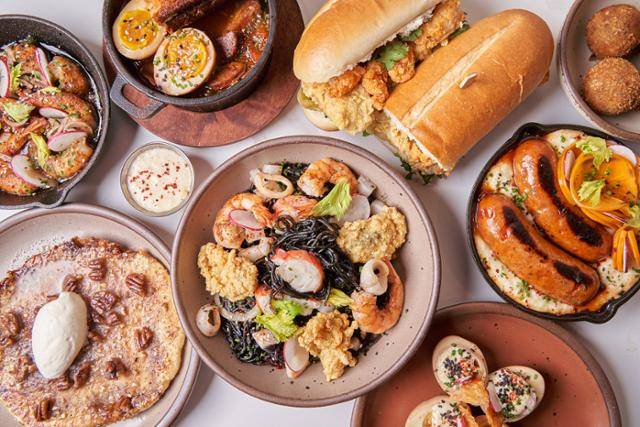 미국 뉴욕 맨해튼에서 한식과 케이준 음식의 퓨전 음식을 선보이는 KJUN의 메뉴들. 정재은 셰프 제공