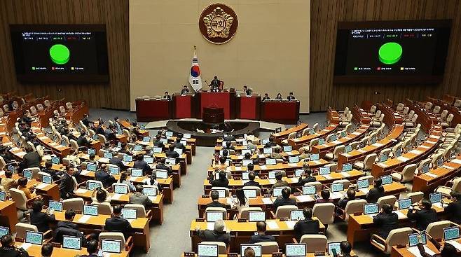 특검법 국회 본회의 통과...야당 단독 처리 / 사진 = 연합뉴스