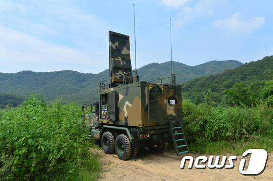 대(對)포병 탐지레이더 아서-K(Arthur-K).2016.8.18/뉴스1 ⓒ News1 구윤성 기자