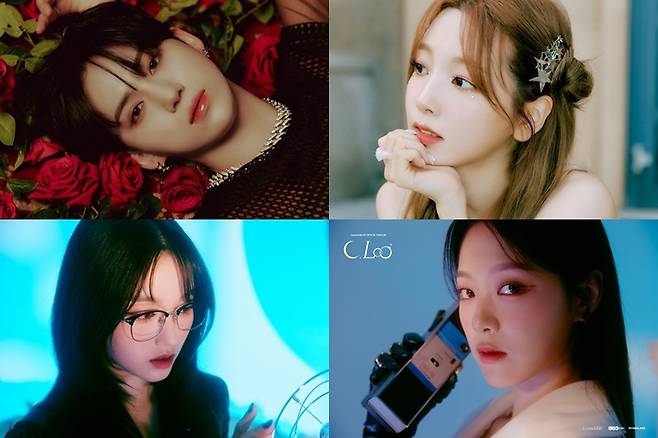 왼쪽부터 시계방향으로 드리핀 황윤성, 로켓펀치 연희, 루셈블 현진, 루셈블 고원. 각 소속사 제공