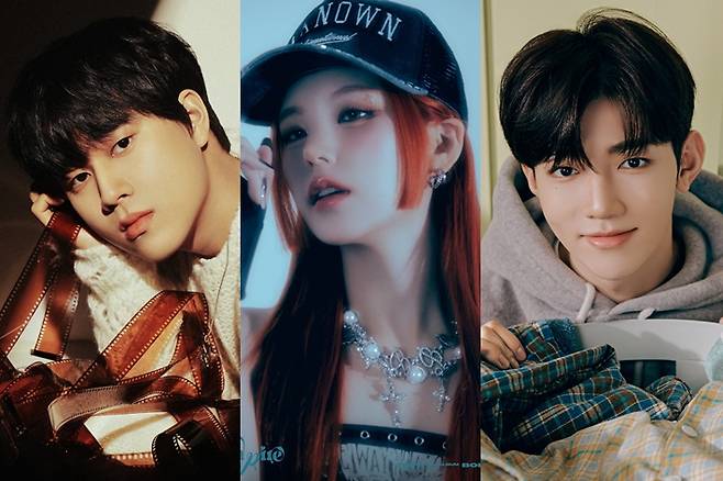 왼쪽부터 이무진, 있지 예지, 제로베이스원 장하오. 각 소속사 제공