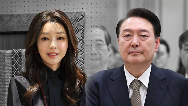 윤석열 대통령(오른쪽)과 김건희 여사