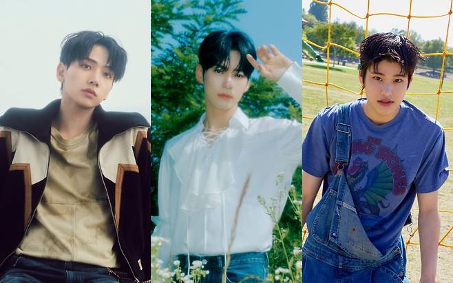 명재현 성한빈 소희 / 사진제공=KOZ엔터테인먼트, 웨이크원, SM엔터테인먼트