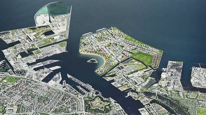 덴마크가 계획하고 있는 코펜하겐 인공섬 계획도/덴마크 정부