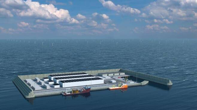 2033년 완공될 예정인 덴마크 인공 에너지 섬의 조감도/덴마크 에너지부 홈페이지