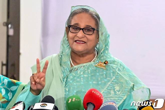 셰이크 하시나 방글라데시 총리 ⓒ AFP=뉴스1
