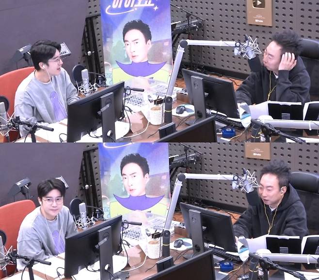왼쪽부터 방송인 김태진, 개그맨 겸 가수 박명수. (KBS 쿨FM 박명수의 라디오쇼 캡처)