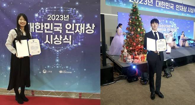 김예슬 포스텍 기계공학과 통합과정생(왼쪽)과 박용헌 산업경영공학과 통합과정생. 포스텍 제공.