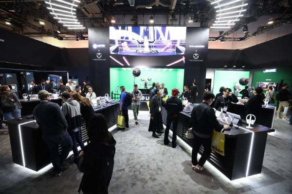 CES 2024에 참가한 롯데정보통신 현지 부스. 롯데정보통신 제공