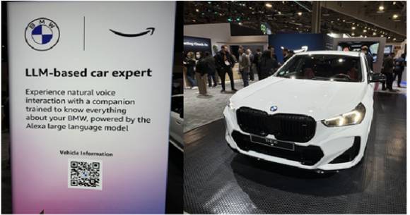 아마존과 BMW가 협력한 LLM 기반 차량 모습. [사진=정구민 교수]